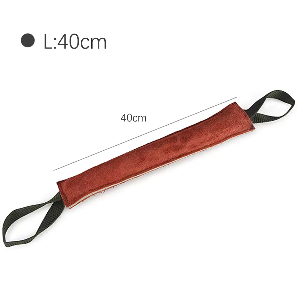 Pro-Grade Dog Bite Tug Toy - Leather Chew Training Tool (20cm to 40cm)