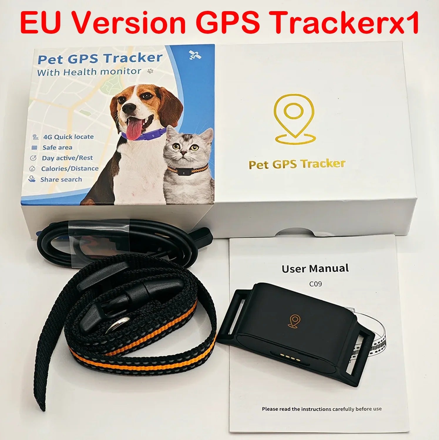 Mini 4G GPS Pet Tracker Collar - IP67 Waterproof & Real-Time for Dogs & Cats