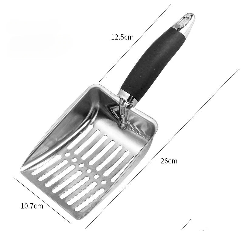 Heavy-Duty Stainless Steel Cat Litter Scoop