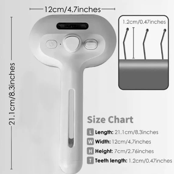 3-in-1 PurrSteam Pet Grooming Brush - Rechargeable Steam for Cats & Dogs