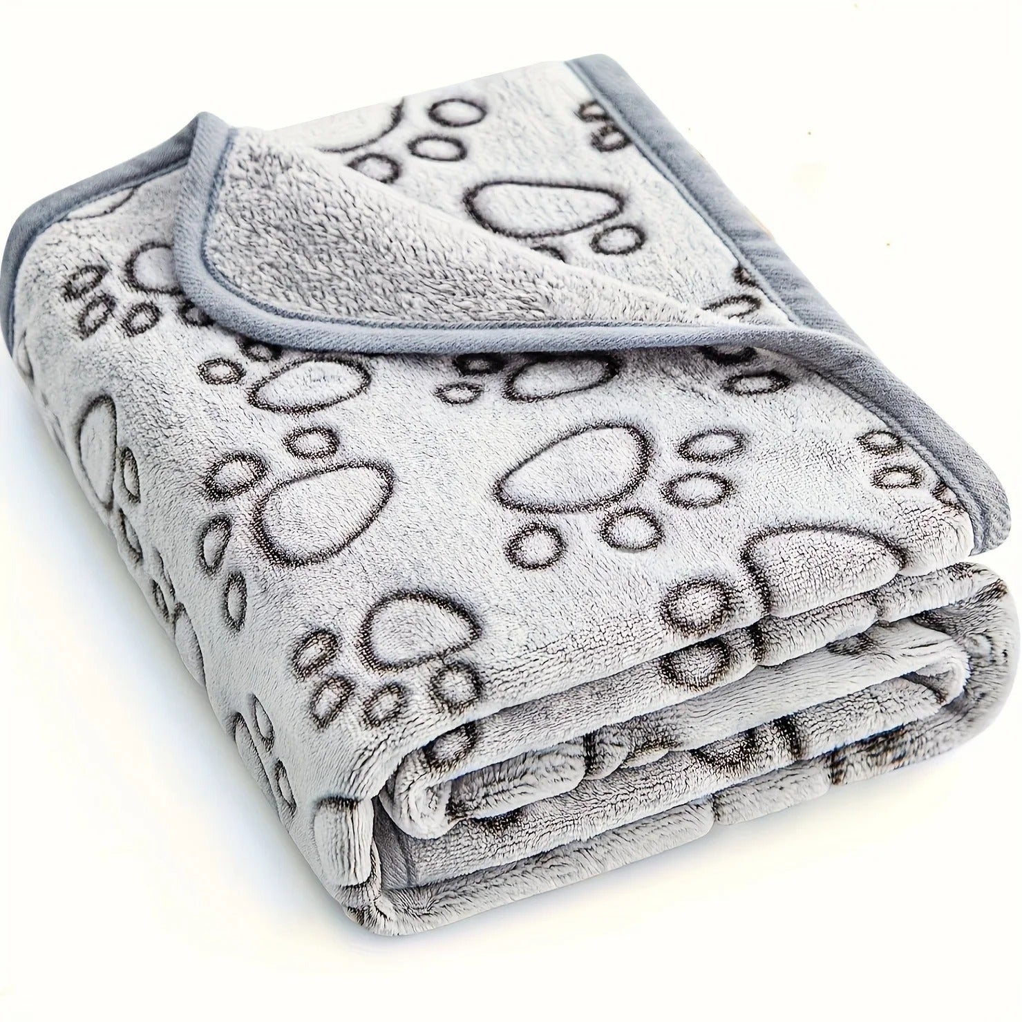 Ultra-Soft Paw Print Pet Blanket