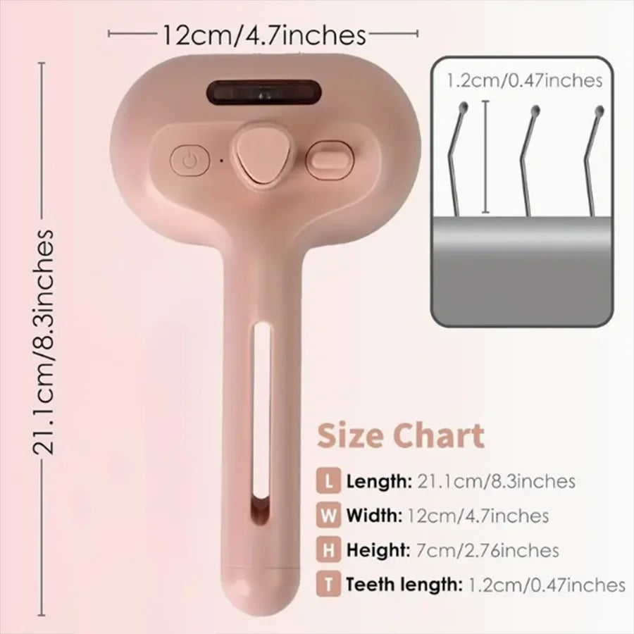 3-in-1 PurrSteam Pet Grooming Brush - Rechargeable Steam for Cats & Dogs